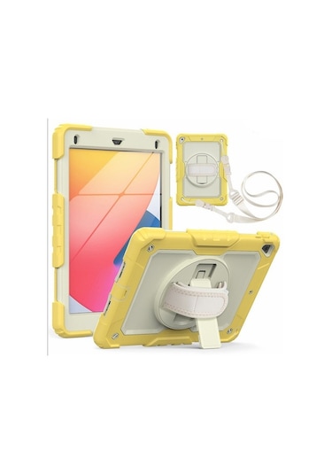 Apple Uyumlu iPad Air 1 9.7" Kılıf Renkli Strap Zırh Case A1474 A1475 A1