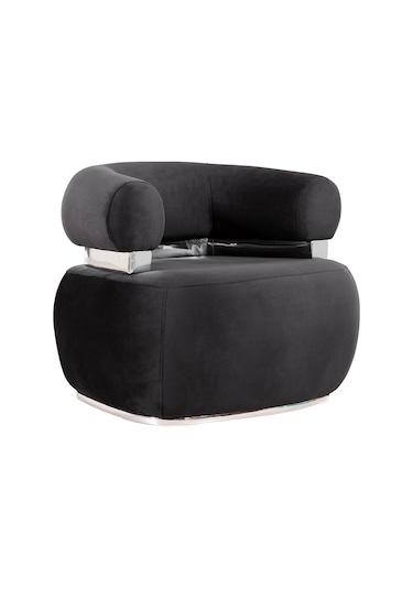 Miss Worble Fox Pofuduk Berjer Tekli Koltuk Siyah