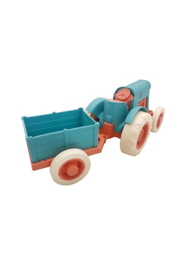 Let's Be Child Römorklu Sürtmeli Plastik Traktör Lc-30878 Turkuaz-turuncu