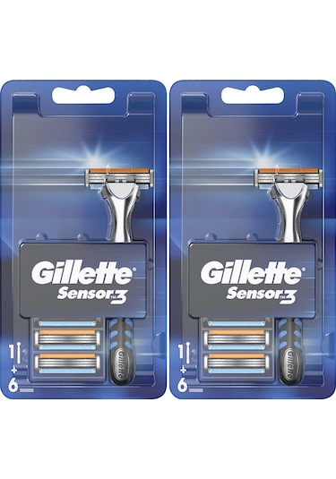 Gillette Sensor3 Tıraş Makinesi + Yedek Tıraş Bıçağı 2 x 6'lı