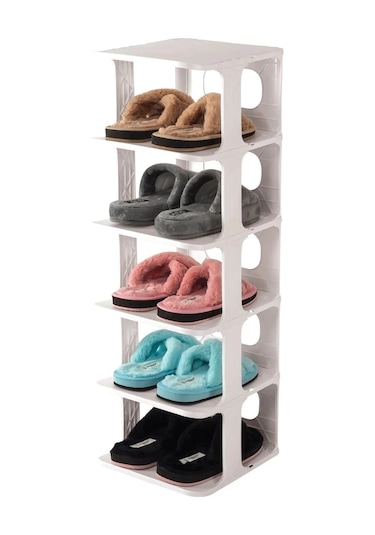 5 Katlı Pratik Ayakkabılık - Ayakkabı Rafı 5365 Çok Renkli