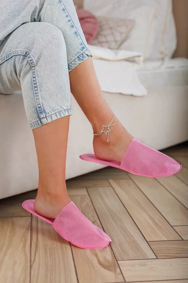 Omı-ko "ultra" 25 Çift Pembe Kapalı Burunlu Tek Kullanımlık Terlik 229599835