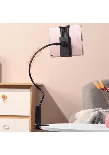 Cep Telefonu Tutucu Dönme 360 Derece Başucu Tablet Desteği Tembel Telefon Braketi Sabit Stand Kelepçe Boyun Yorgunluğu Beyaz