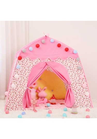 Novahub Büyük Prenses Şatosu Oyun Çadırı - Taşınabilir Çantalı İç Ve Dış Mekan Kullanımı, Çok Renkli Taşınabilir Çantayla Çok Renkli