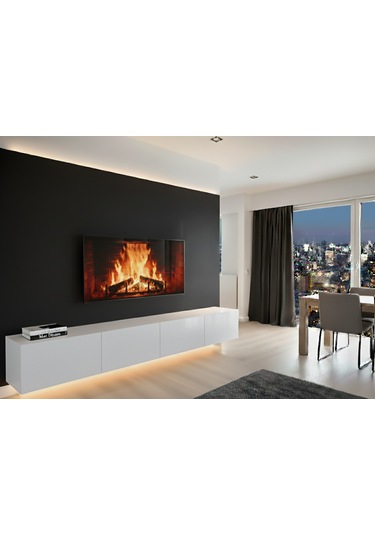 Mac Dizayn Milas 240 Cm Parlak Beyaz Tv Ünitesi Mdf, Modern Tasarım, Yavaş Kapanan Kapaklı Tv Sehpası Parlak Beyaz Mac Dizayn Milas 240 Cm Parlak Beyaz Tv Ünitesi Mdf, Modern Tasarım, Yavaş Kapanan Kapaklı Tv Sehpası Parlak Beyaz