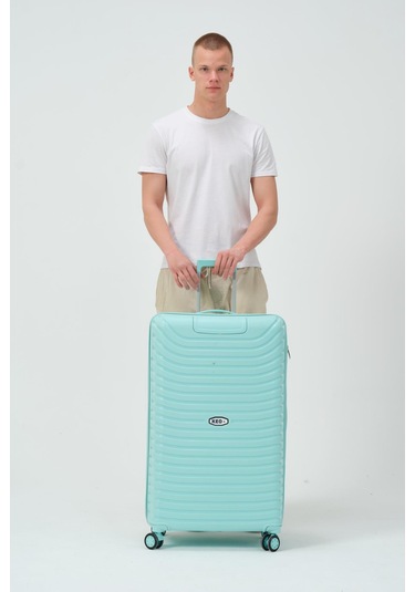 Keo-plus Turkuaz Büyük Boy Silikon Kırılmaz Pp Valiz Turkuaz