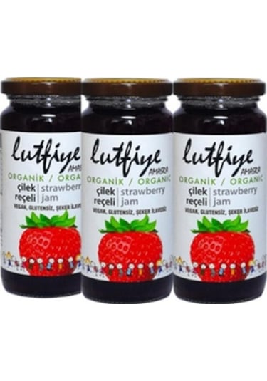 Organik Çilek Reçeli 280 Gr X 3 Adet