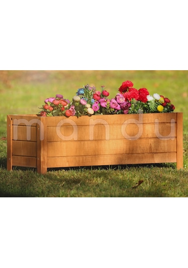 Mandu 84 x 36 CM Dekoratif Ahşap Saksı