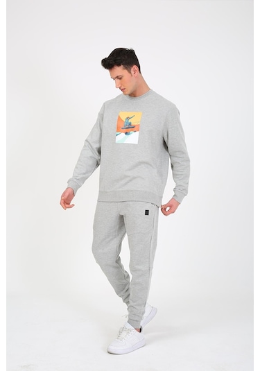 Esqudo Snowboard Erkek Sweatshirt Eswtp0006 Gri