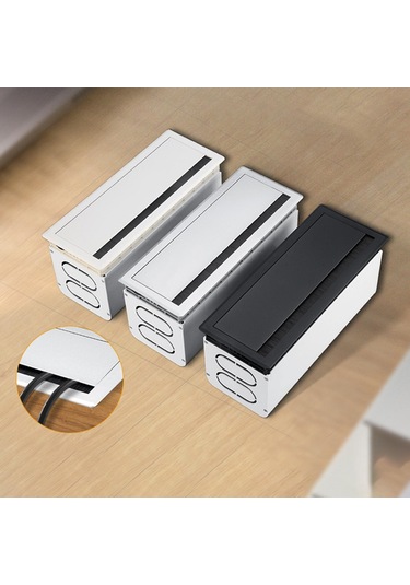 Homyl Ofis Ev Masası Için Kablo Yönetim Kutusu Alüminyum