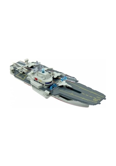Sesli Işıklı Metal Çek Bırak Model Uçak Gemisi 21 Cm