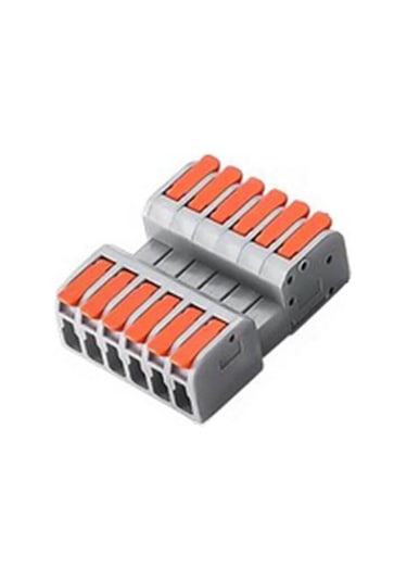 Koodmax 10 Adet Hızlı Kablo Ekleme Birleştirme Konnektörü - Altılı Klemens - Bağlantı Kesme Özellikli