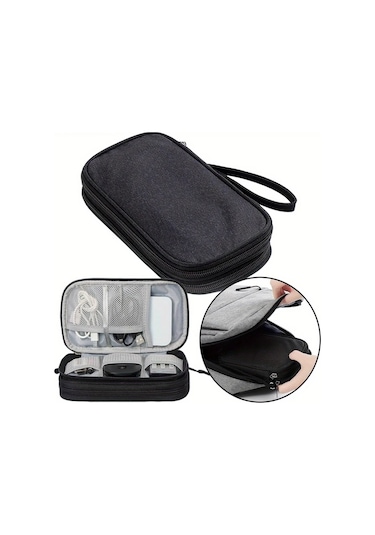 Willowhaven R Desenli Çiçek Baskılı Elektronik Depolama Çantası Disk Kulaklık Şarj Kablosu Taşıyıcı