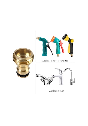 Lebihmurah 3507 Hortum Konnektörleri Parlatma Yüzeyi Erkek Dişi Pirinç Hortum Konektörü