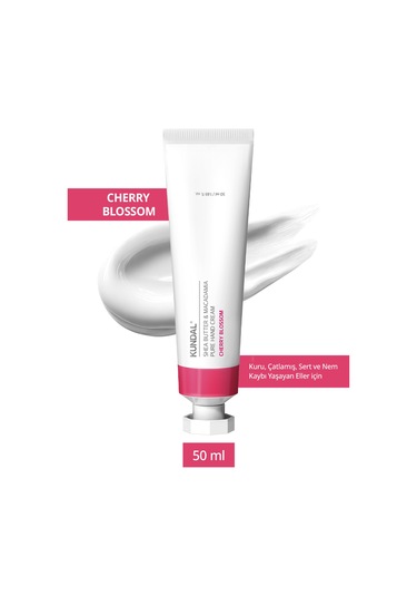 Yoğun Nem Veren Besleyici El Kremi Kundal Shea Butter&macadamia Pure Hand Cream 50ml Cherry Blossom