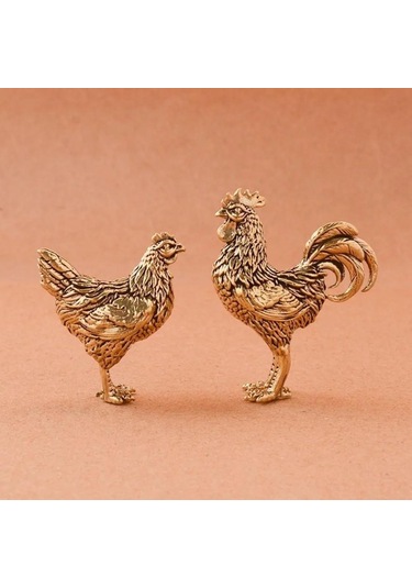 Singree Feng Shui Bronz Horoz Heykeli 4.8x3.9 Cm - Başarı Ve Zenginlik Çağırıcı, Enerji Dengeli Ve Korumalı Ev Dekoru