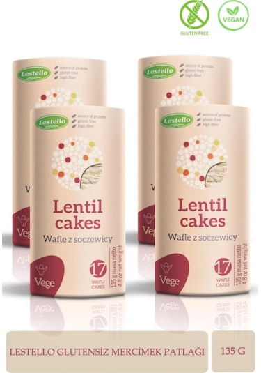Glutensiz Vegan Mercimek Patlağı İnce Çıtır 4 Lü Paket