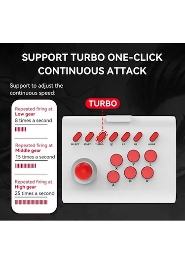 Bsp Y02 Joystick Switch Ps3 Ps4 Pc Android Apple Uyumlu iPad Mf Tv Retro Oyun Konsolu Joystick Beyaz