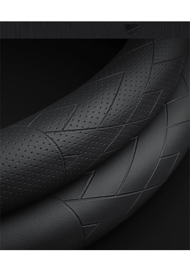 Yifomall Mazda 3 Cx4/5/6 İçin Deri Direksiyon Kılıfı - Kırmızı Düzeltme İşaretli Lüks Tasarım Kırmızı