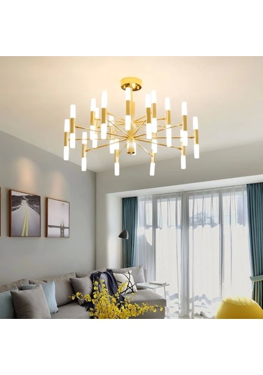 Leo 20 Başlıklı Eskitme Ledli Sarkıt Avize Çok Renkli