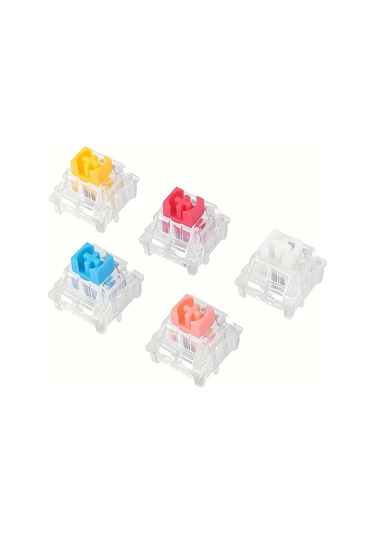 Fochsia 20 Adet Kahverengi Mekanik Klavye Switch 3 Pim 5 Bacak Lineer Sessiz Yumuşak