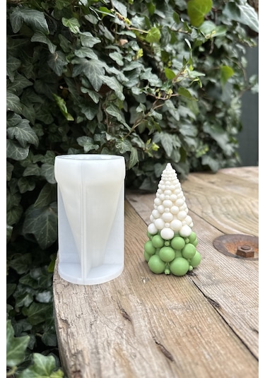 Bubble Çam Ağacı Mum Kalıbı ( Silikon )