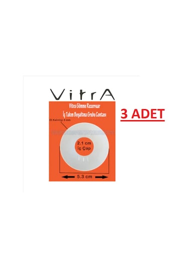 VitrA Gömme Rezervuar Boşaltma Grubu Contası 3ad. 740 Ser.uyumlu Beyaz