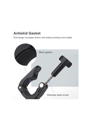 Puluz Pu862 Kamera Montajı Kelepçe Montajı Bisiklet Gümüş