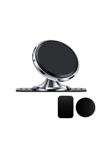 Jmary Mh-73 Magnetik M-safe Uyumlu Düz Zemin Araç Telefon Tutucu Gri