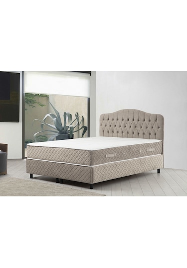 160x200 Vassi Baza+başlık+sonata Yatak Bej