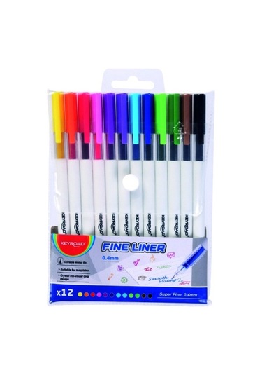 Keyroad Fineliner Renkli Kalem Seti 0,4 12li