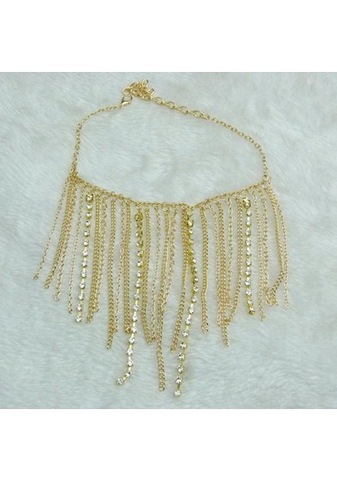 Homyl Zincir Ayak Bileği Halhal Plaj Takısı Yapay Elmas 5361701 Çok Renkli