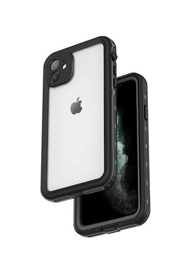 Butam Bilişim İphone 12 Uyumlu 1-1 Su Geçirmez Kılıf-siyah Siyah