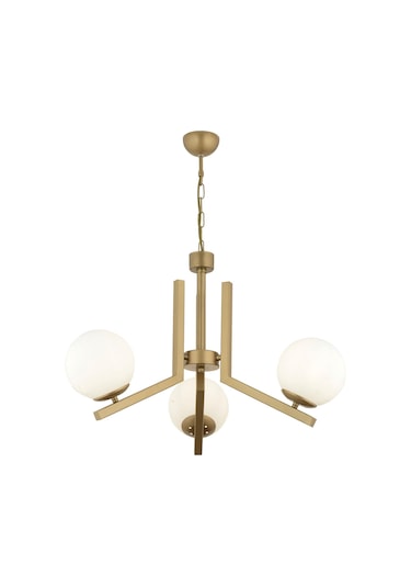 Morgan 3 Lü Komple Eskitme Boyalı Beyaz Camlı Modern Genç Odası Yatak Odası Salon Avize