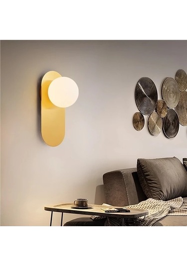Fastbuy Dream011 Tek Paket Altın G9 Ampul Tabanlı Metal Ve Plastik Abajurlu Nordik Tarzı Duvar Lambası Altın Altın