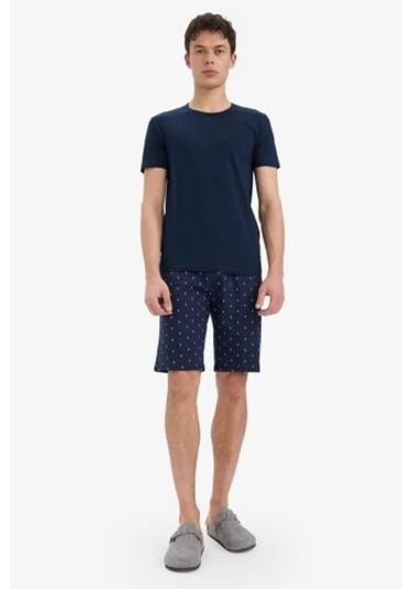 DeFacto Regular Fit Desenli Cepli Şort Pijama Altı E0513AX25SMNV135