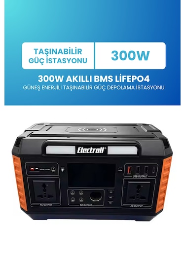 300w Akıllı Bms Lifepo4 Güneş Enerjili Taşınabilir Güç Depolama