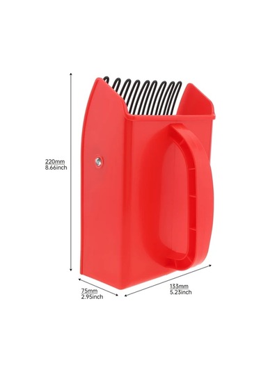 Fochsia Epathchina Kırmızı Metal Taraklı Büyük Kapasiteli Plastik Meyve Toplama Aracı