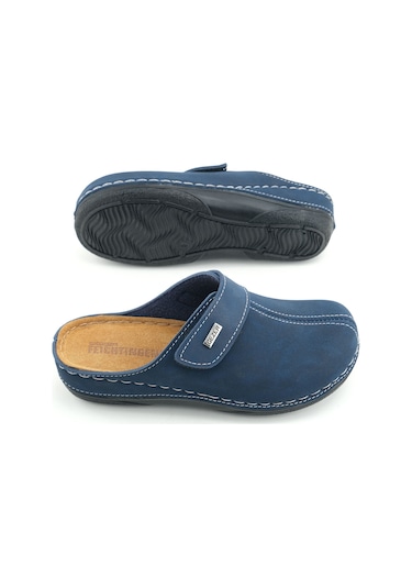 Gezer Feıchtıngen Kadın Yazlık İç Taban Hakiki Deri Tek Cırtlı Ayarlanabilir Rahat Taban Günlük Terl Lacivert