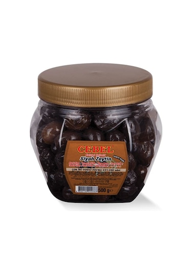 Cebel Çok İri Taneli 231-260 KB Siyah Zeytin Pet 500 G