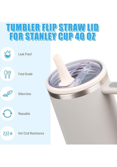 Didadodo Stanley 40oz Quencher Hasır Yedek Parçaları, 4 Adet / Takım Beyaz Beyaz