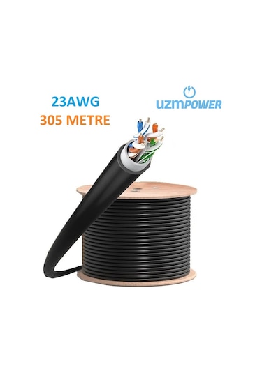 Uzmpower Cat6 Network Kablosu Utp Dış Ortam Mekan 0.55mm Cca