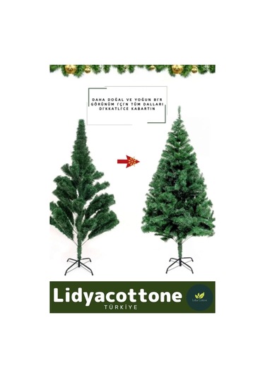 2025 Noel Paketi Kutulu Süsleme Seti Renkli Işığı Süsleri Yılbaşı Çam Ağacı 110 Cm 110 Dal Standart