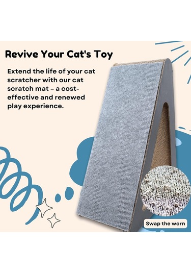 Reedark Kedi Tırmanma Matı - Kırıcı Dayanıklı, Tırmanma Ve Tırnak Kırma Fonsiyonu, Dökülmeyen Dokuma, 30x100 Cm Koyu Gri Koyu Gri