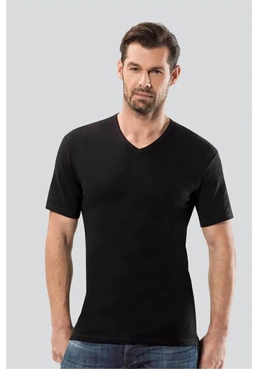 Anıt Erkek Ribana V Yaka Kısa Kol Fanila Atlet 1109 - 3 Adet 001