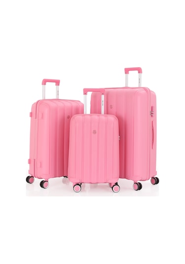 Mçs Üçlü Polipropilen Valiz Seti V305 S18y100033-set 00020 Pembe
