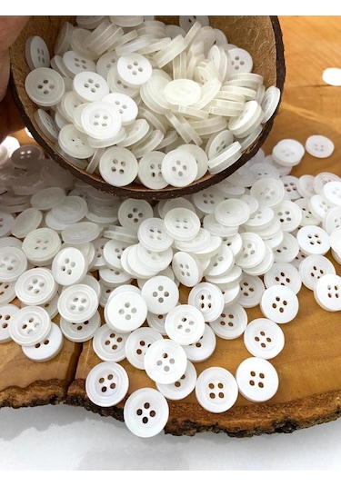 12,5 Mm Beyaz Gömlek Düğmesi 35 Adet