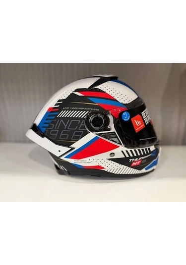 Mt Helmets Mt Thunder 4 Sv Luminence A7 Motosiklet Kaskı Mat Beyaz/mavi