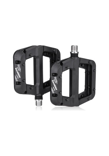 Neevoyu Dağ Bisikleti Naylon Pedalı - Rulmanlı, Kayma Engellici Tırnaklı, 9/16" Uyumlu, Siyah