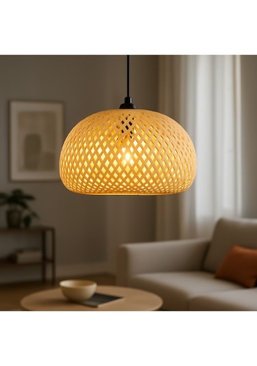 Mirage Model Tekli Rattan Bambu Tasarım İskandinav Bohemavize